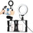 PULUZ PKT3027 Photography Kit Ring LED Light Video Rig Camera Cold Shoe Head with Microphone for Livestream Tik Tok Broadcasting Selfies - Blue - 1
