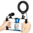 PULUZ PKT3027 Photography Kit Ring LED Light Video Rig Camera Cold Shoe Head with Microphone for Livestream Tik Tok Broadcasting Selfies - Blue - 2