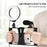 PULUZ PKT3027 Photography Kit Ring LED Light Video Rig Camera Cold Shoe Head with Microphone for Livestream Tik Tok Broadcasting Selfies - Blue - 6