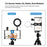 PULUZ PKT3027 Photography Kit Ring LED Light Video Rig Camera Cold Shoe Head with Microphone for Livestream Tik Tok Broadcasting Selfies - Blue - 7