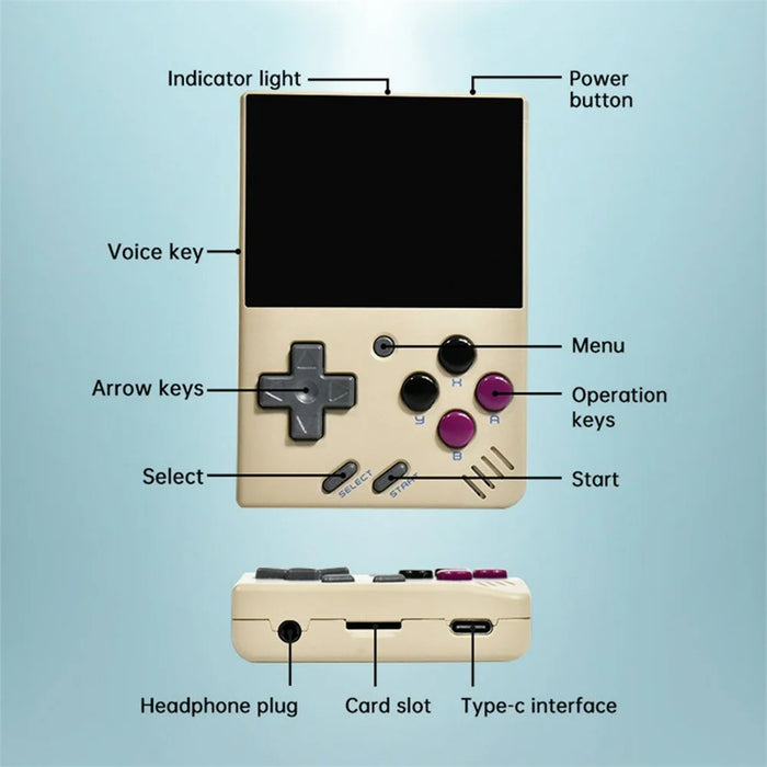 MIYOO Mini Plus 3.5-inch IPS Screen Linux System Portable Retro Handheld Game Console - White - 5