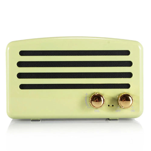 Retro Style Wireless Bluetooth-compatible Speaker Mini Portable TF Card Slot Music Player - Green - 1
