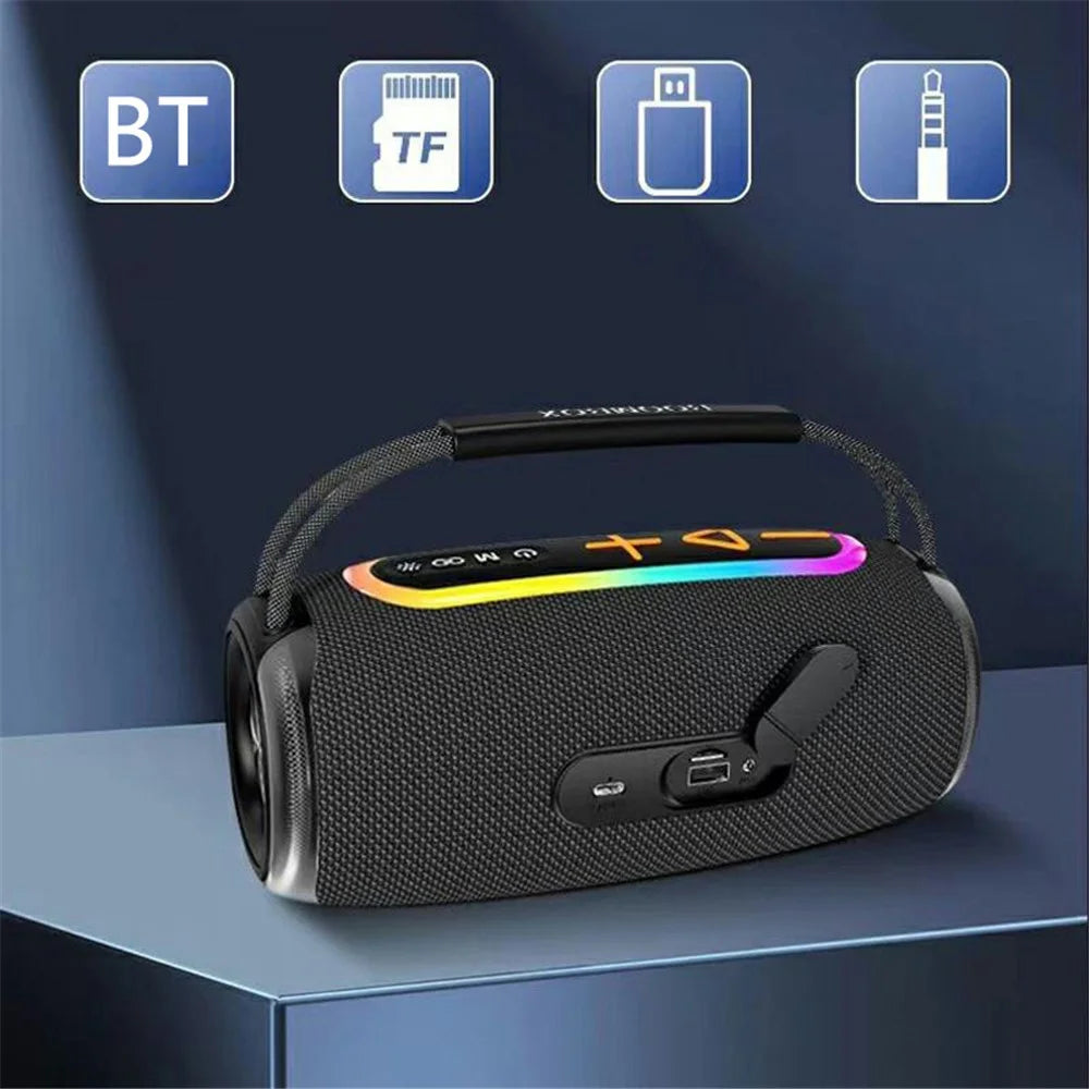S680 Portable Outdoor Home Bluetooth-compatible Speaker Wireless Music Subwoofer Support TF / U-disk - Black - 2