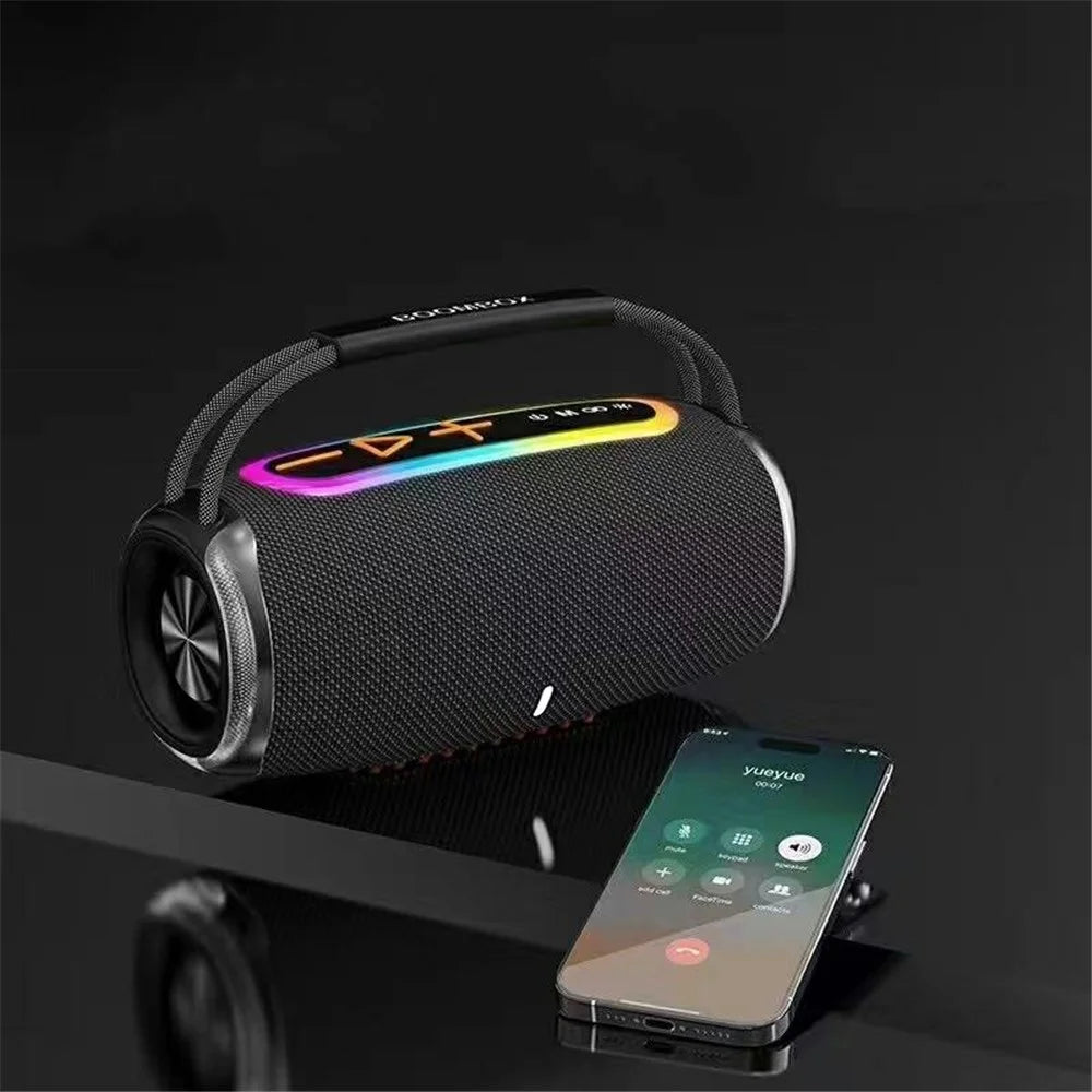 S680 Portable Outdoor Home Bluetooth-compatible Speaker Wireless Music Subwoofer Support TF / U-disk - Black - 4