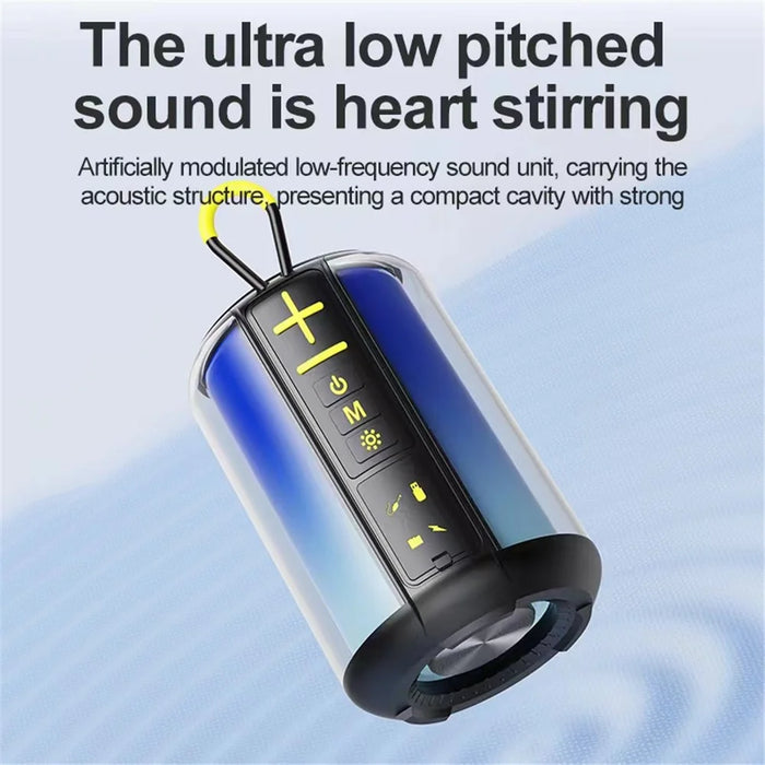 S16 Outdoor Mini TWS Bluetooth-compatible Speaker FM Radio Colorful Light Portable Subwoofer - 4