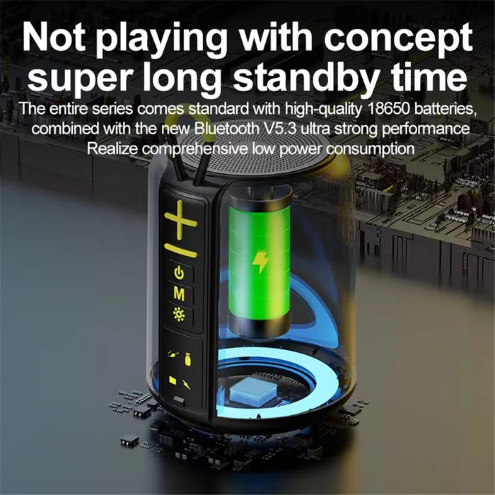 S16 Outdoor Mini TWS Bluetooth-compatible Speaker FM Radio Colorful Light Portable Subwoofer - 7