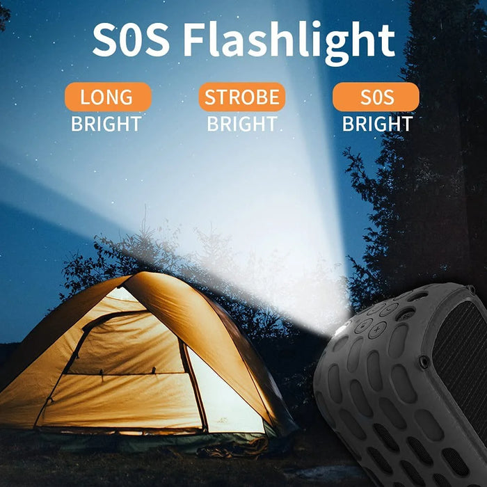 CYBORIS T6 TWS Solar Powered Bluetooth-compatible 5.0 Speaker Shock-Proof Splash-Proof Subwoofer for Outdoor Sports - 3