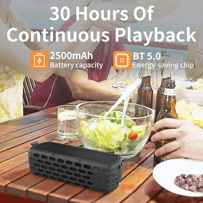 CYBORIS T6 TWS Solar Powered Bluetooth-compatible 5.0 Speaker Shock-Proof Splash-Proof Subwoofer for Outdoor Sports - 4
