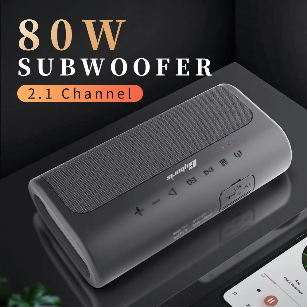 CYBORIS T9 80W Wireless Bluetooth-compatible Bass Sound Speaker TWS Interconnection Subwoofer with EQ Sound Effect - 3
