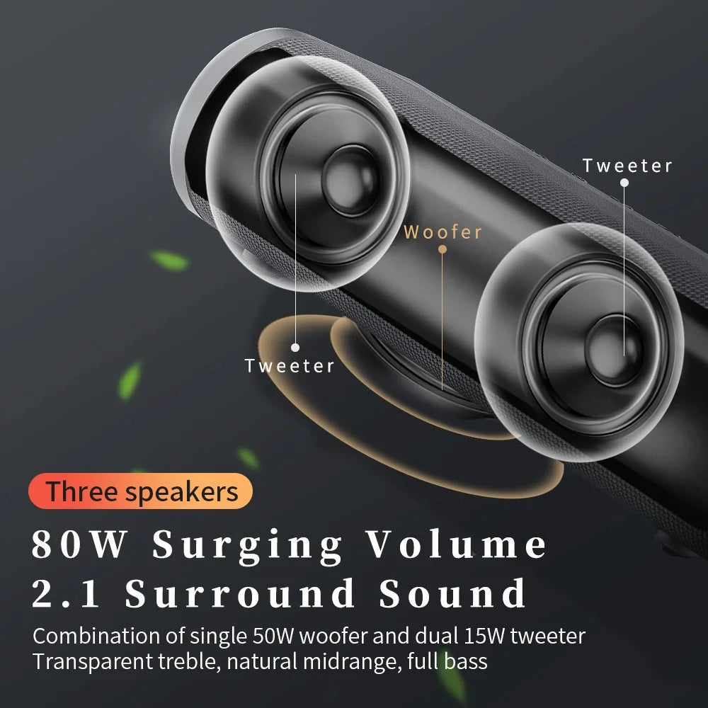 CYBORIS T9 80W Wireless Bluetooth-compatible Bass Sound Speaker TWS Interconnection Subwoofer with EQ Sound Effect - 5