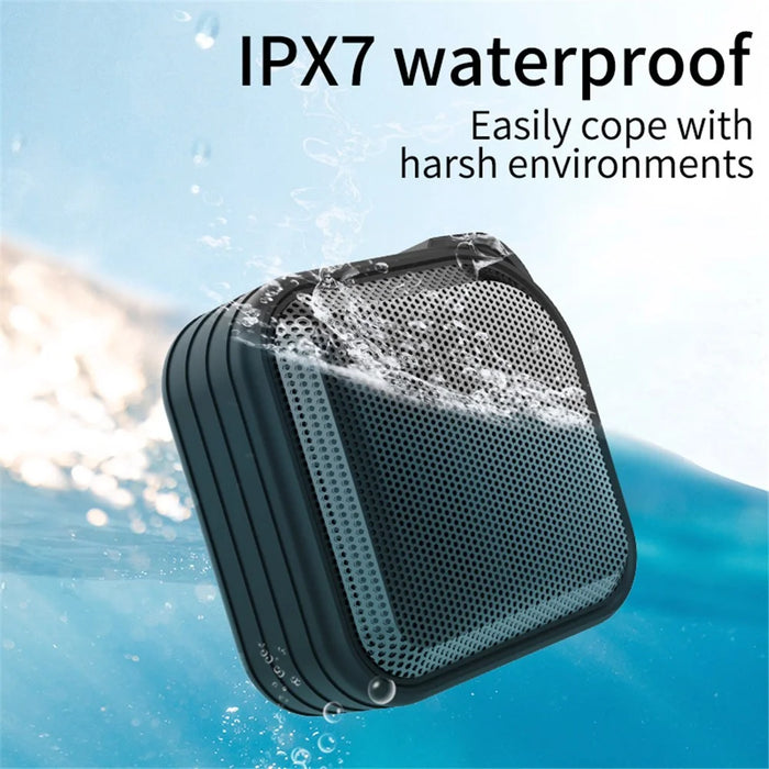 CYBORIS X1-Plus Mini Size 15W Bluetooth-compatible Speaker Bass Subwoofer Waterproof Speaker - Black - 4