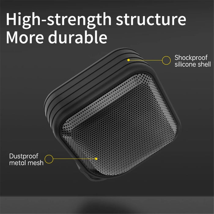 CYBORIS X1-Plus Mini Size 15W Bluetooth-compatible Speaker Bass Subwoofer Waterproof Speaker - Black - 5