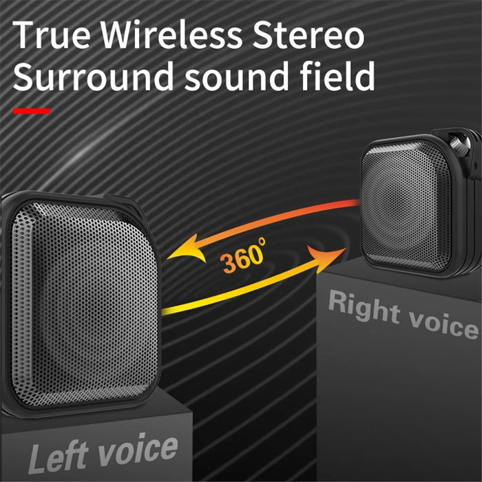CYBORIS X1-Plus Mini Size 15W Bluetooth-compatible Speaker Bass Subwoofer Waterproof Speaker - Black - 7