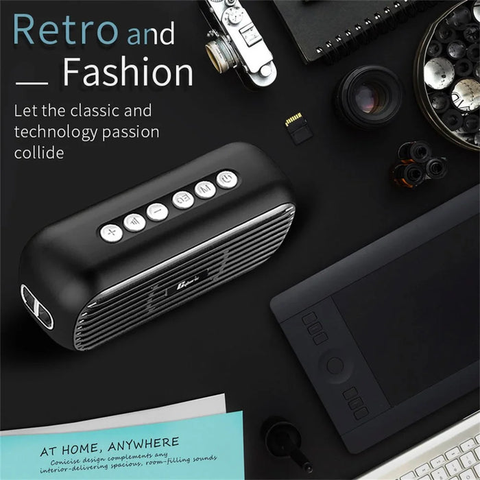 CYBORIS T5 Pro Retro TWS Bluetooth-compatible Speaker 40W Portable Subwoofer - 3