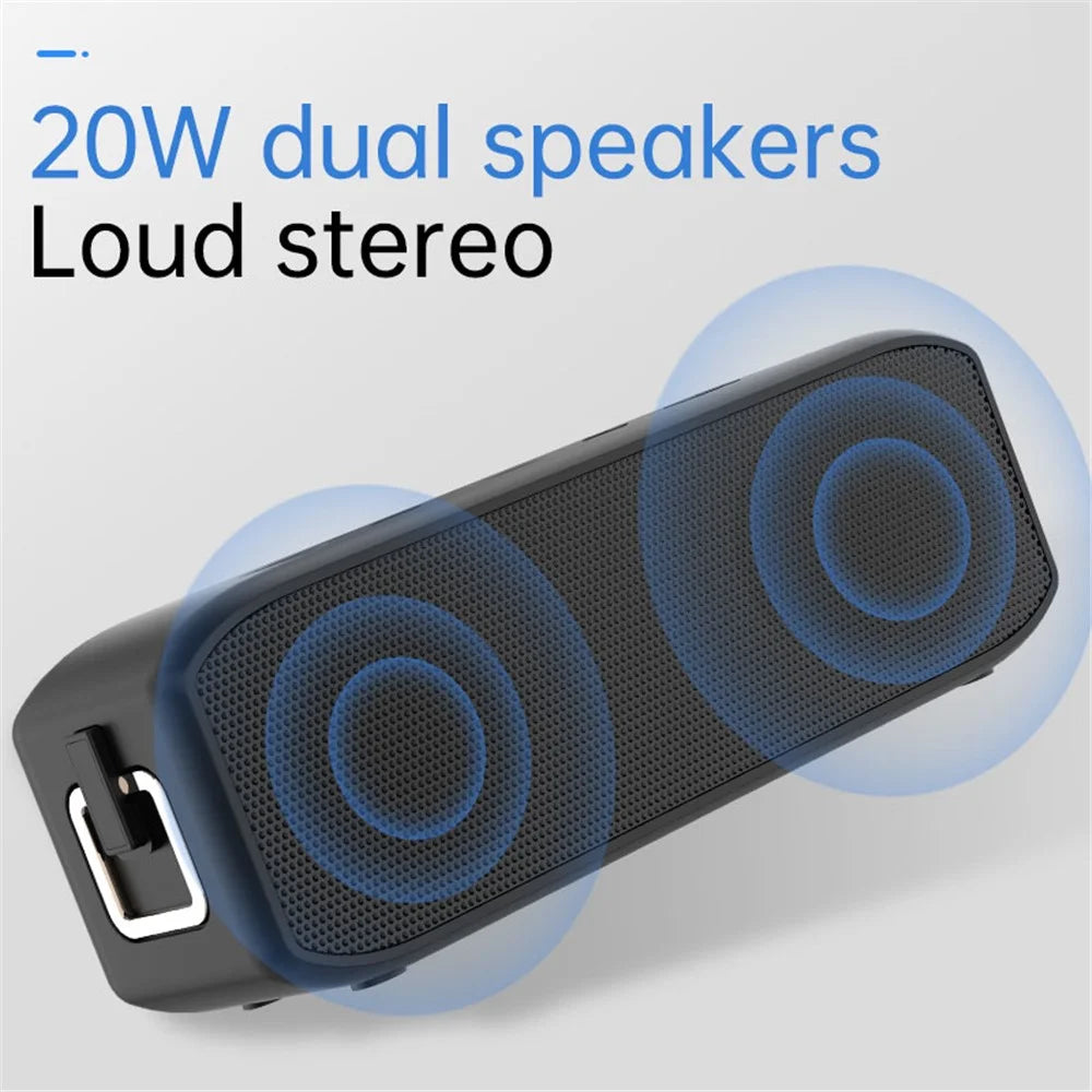 CYBORIS S5 TWS 20W Wireless Bluetooth-compatible Speaker 3D Surround Sound Bass Waterproof Subwoofer - 5