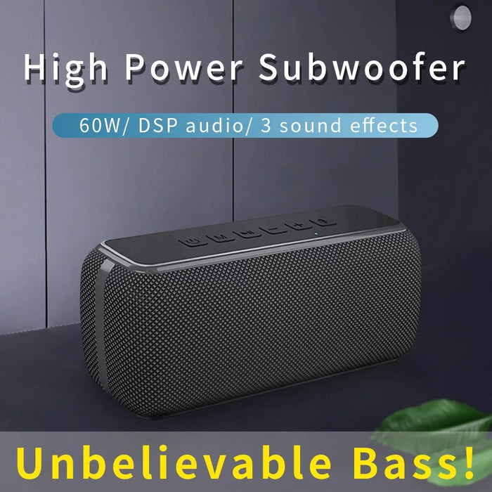 CYBORIS V7-Pro 60W Bluetooth-compatible Speaker Bass Sound Portable Waterproof Subwoofer - Black - 3