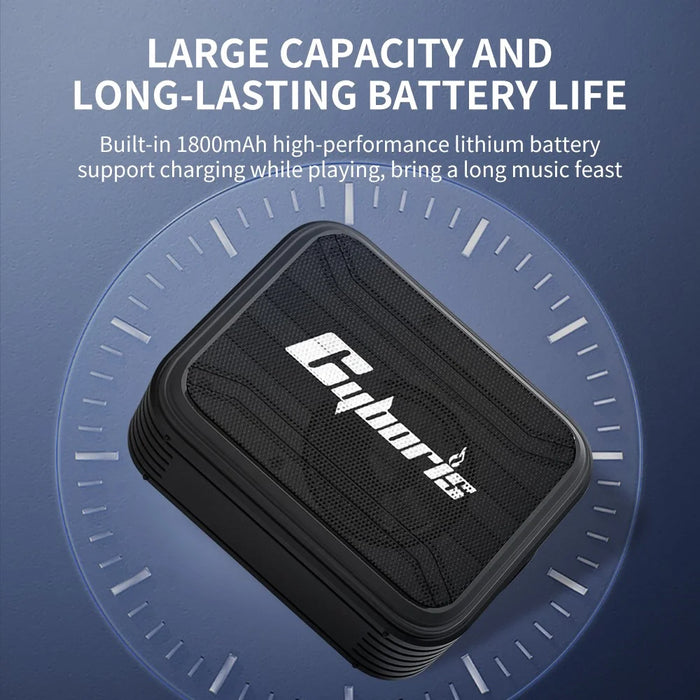 CYBORIS T2 Bluetooth-compatible Speaker Support TF Card / U Disk / AUX-In / Single Loop / Recording / FM - 5