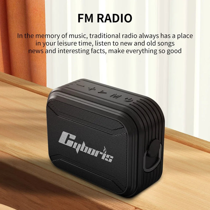 CYBORIS T2 Bluetooth-compatible Speaker Support TF Card / U Disk / AUX-In / Single Loop / Recording / FM - 6