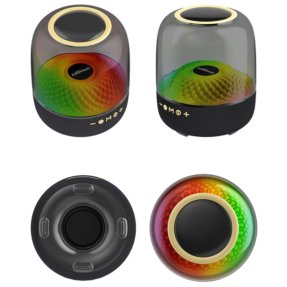 LP90 Daha Glazed 40W Wireless Bluetooth-compatible Speaker LED Colorful Music Box - Black - 2