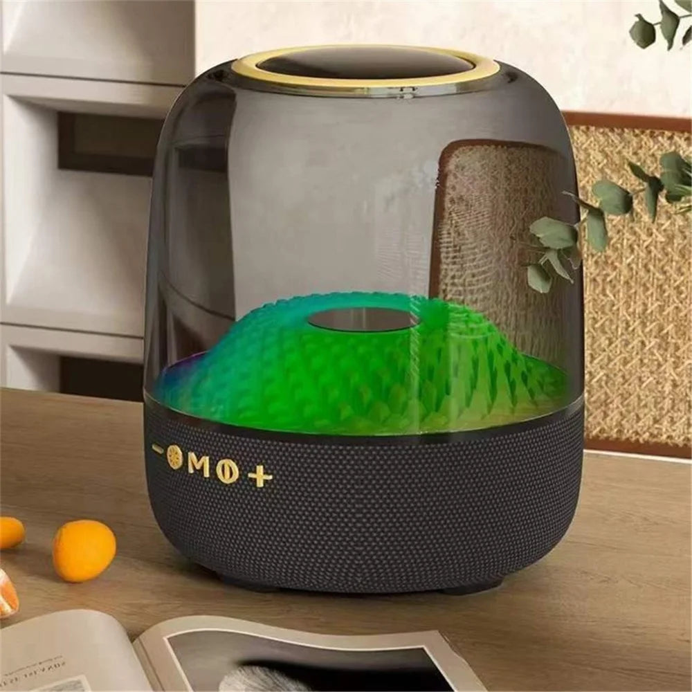 LP90 Daha Glazed 40W Wireless Bluetooth-compatible Speaker LED Colorful Music Box - Black - 6