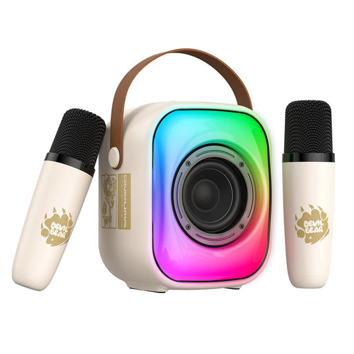 ONIKUMA L7 RGB Home Karaoke Machine Bluetooth-compatible Speaker with 2 Microphone - White - 1