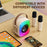 ONIKUMA L7 RGB Home Karaoke Machine Bluetooth-compatible Speaker with 2 Microphone - White - 4