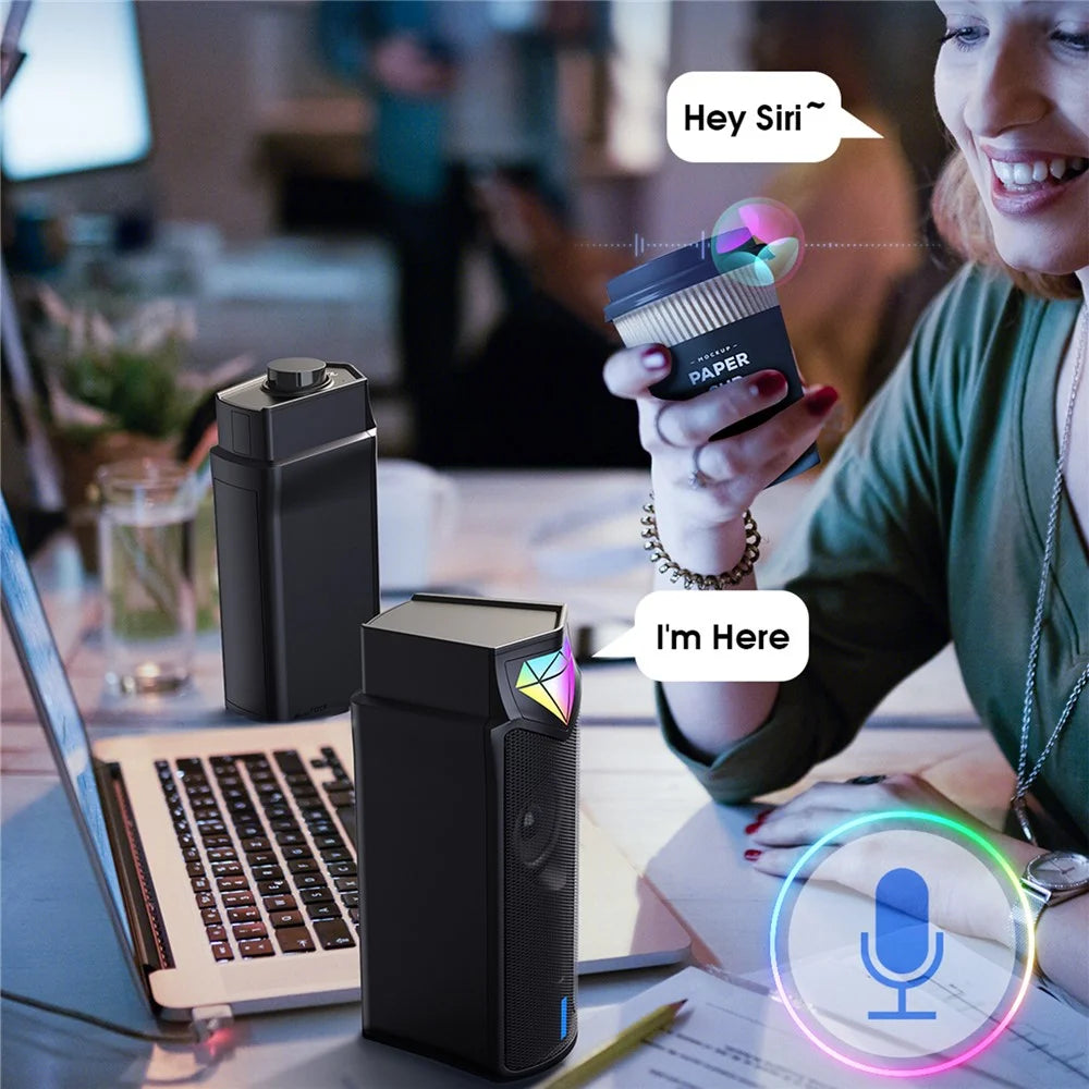 ONIKUMA L1 Wired Desktop Speaker RGB Light Stereo Music Subwoofer Support Bluetooth-compatible Connection - 5