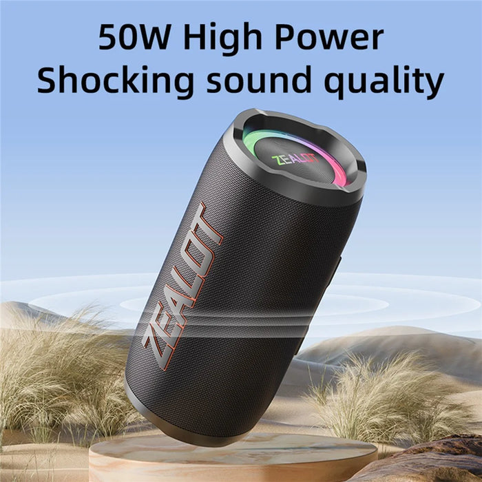 ZEALOT S76 50W Portable Bluetooth-compatible Speaker Waterproof Wireless Stereo Music Subwoofer - Black - 5
