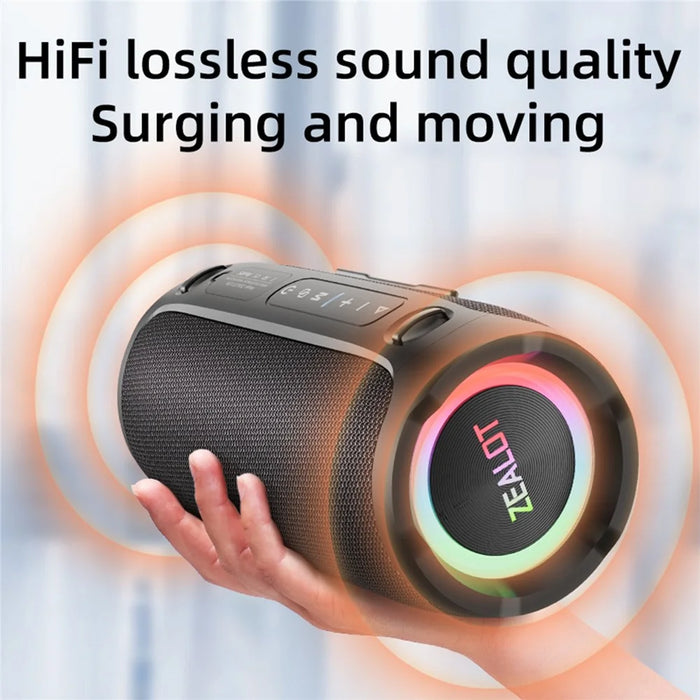 ZEALOT S76 50W Portable Bluetooth-compatible Speaker Waterproof Wireless Stereo Music Subwoofer - Black - 6