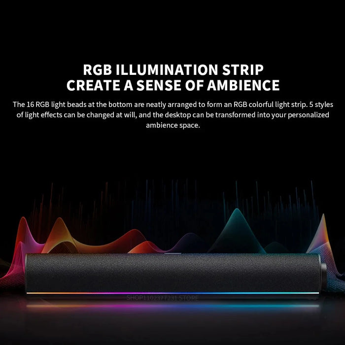 XIAOMI Redmi Computer Speaker RGB Light Bluetooth-compatible 5.0 Four Unit Two Channel Stereo Soundbar Built-In Mic - 7