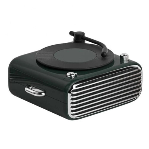 Phonograph Style Mini Bluetooth-compatible Speaker Home Bass Sound Subwoofer - Green - 1