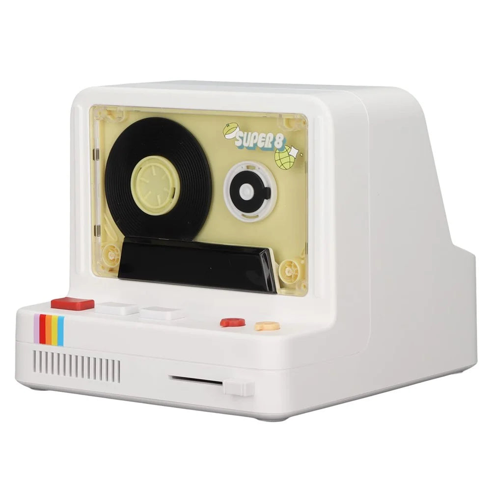 Cassette Bluetooth-compatible Speaker Home Subwoofer Support Aromatherapy TF Card Playback Night Light - White - 1