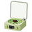Vinyl Record Player Wireless Bluetooth-compatible Speaker Sleep Aid with Clock and Projection Light - Green - 1