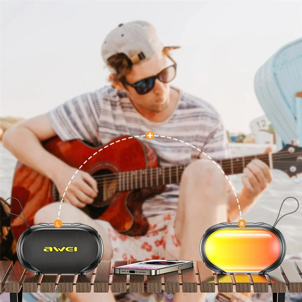 AWEI KA1 Bluetooth-compatible Speaker with RGB Light Surround Sound Waterproof Subwoofer - 3