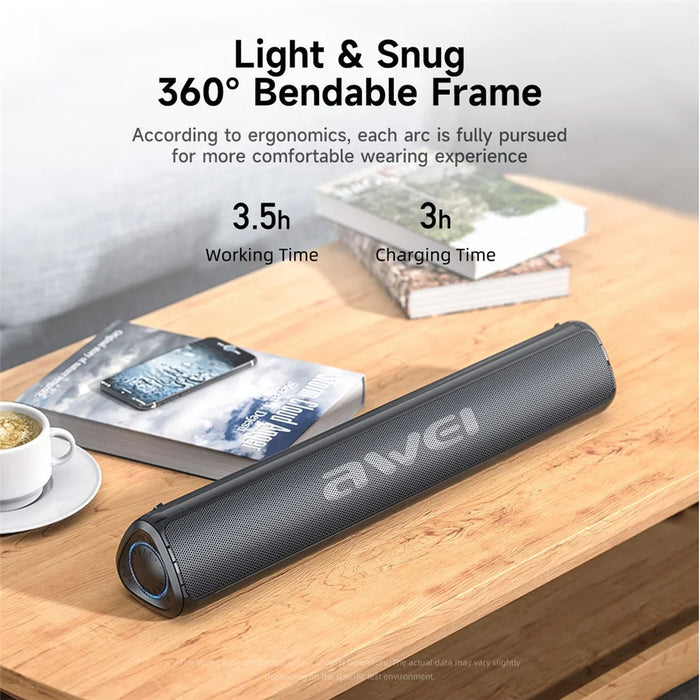AWEI Y333 Bluetooth-compatible TWS Pairing TV Soundbar Wireless Speaker Stereo Bass Sound Subwoofer - 4