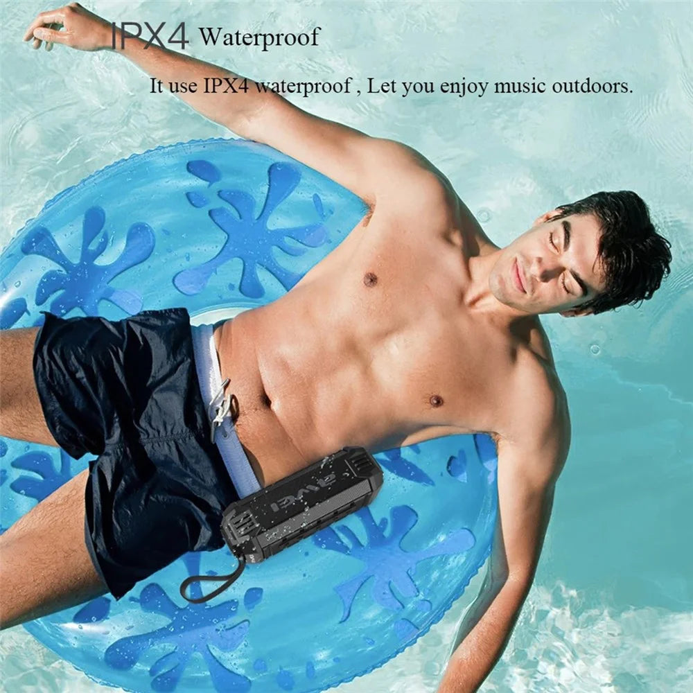 AWEI Y280 16W High Power Bluetooth-compatible Speaker IPX4 Waterproof Outdoor Portable Subwoofer - Black - 4