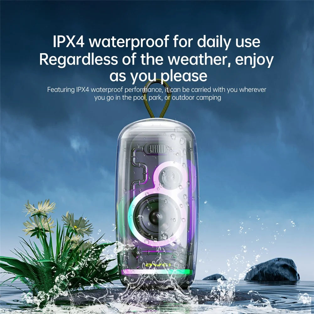 AWEI KA32 Waterproof Bluetooth-compatible Speaker TWS Pairing Music Player Subwoofer with Colorful Light - 7