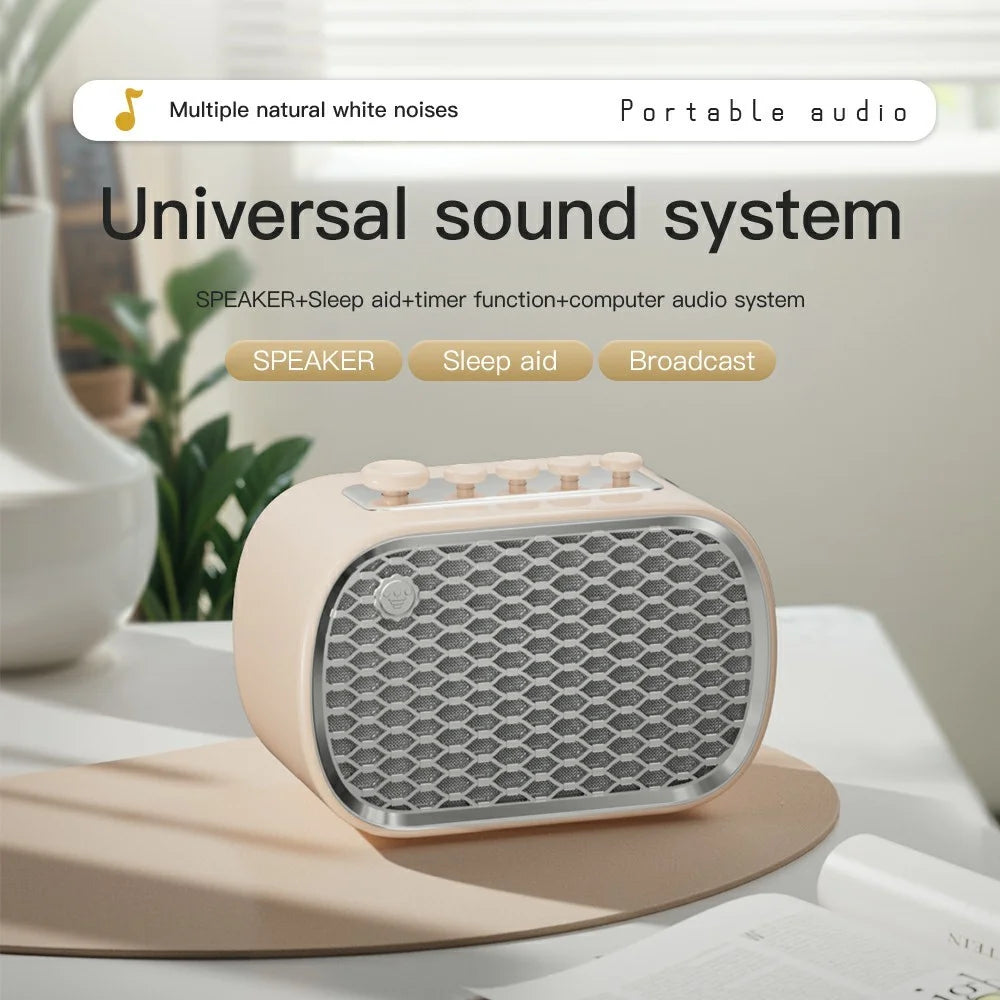 P13 Multifunctional Sleep Aid Device White Noise Bluetooth-compatible Speaker Support FM Radio, TF Card - Beige - 2