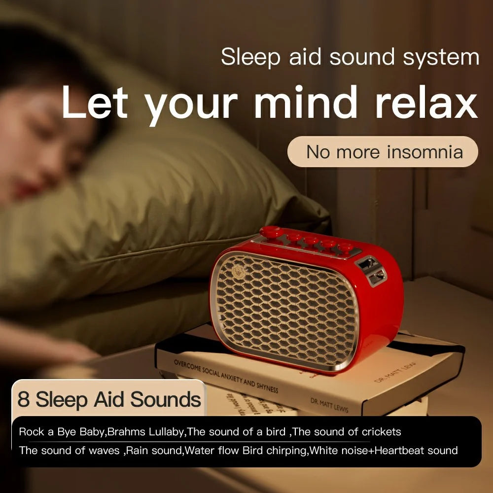 P13 Multifunctional Sleep Aid Device White Noise Bluetooth-compatible Speaker Support FM Radio, TF Card - Beige - 3