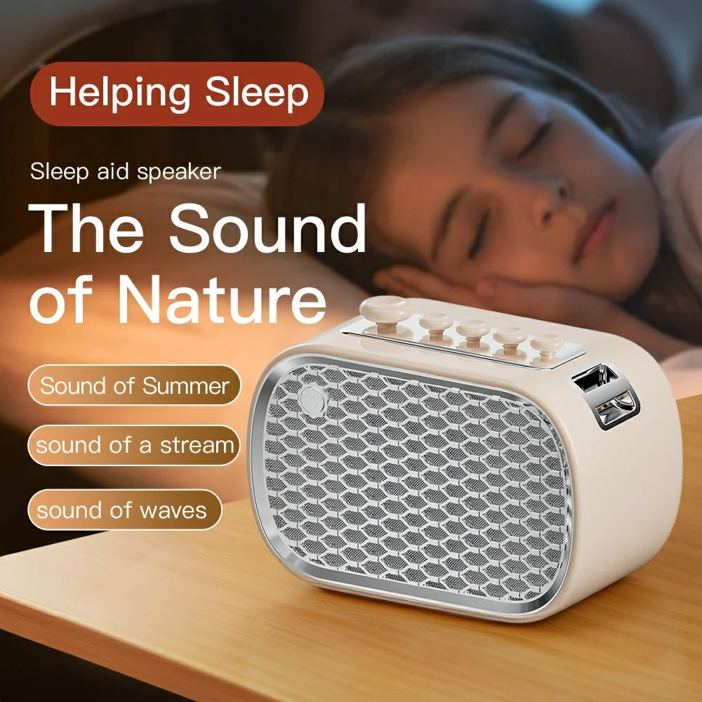 P13 Multifunctional Sleep Aid Device White Noise Bluetooth-compatible Speaker Support FM Radio, TF Card - Beige - 4