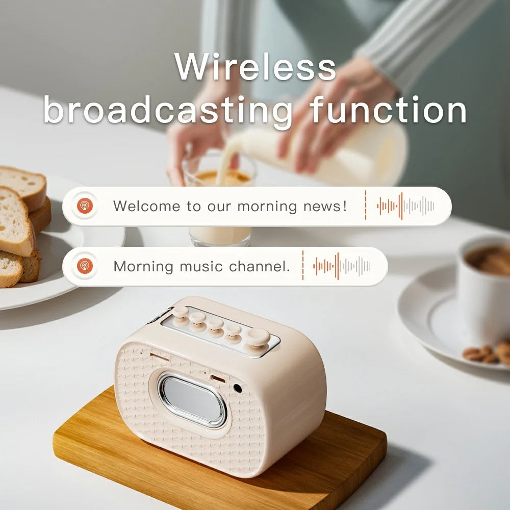 P13 Multifunctional Sleep Aid Device White Noise Bluetooth-compatible Speaker Support FM Radio, TF Card - Beige - 6