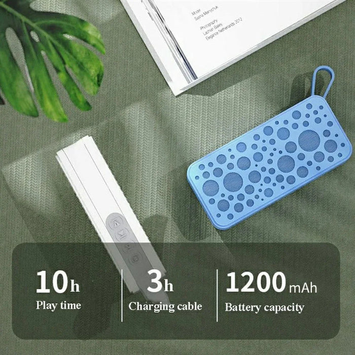 IPX4 Waterproof Portable Bluetooth-compatible Speaker High Power Sound Bar Wireless TWS Stereo Music Player - Blue - 3