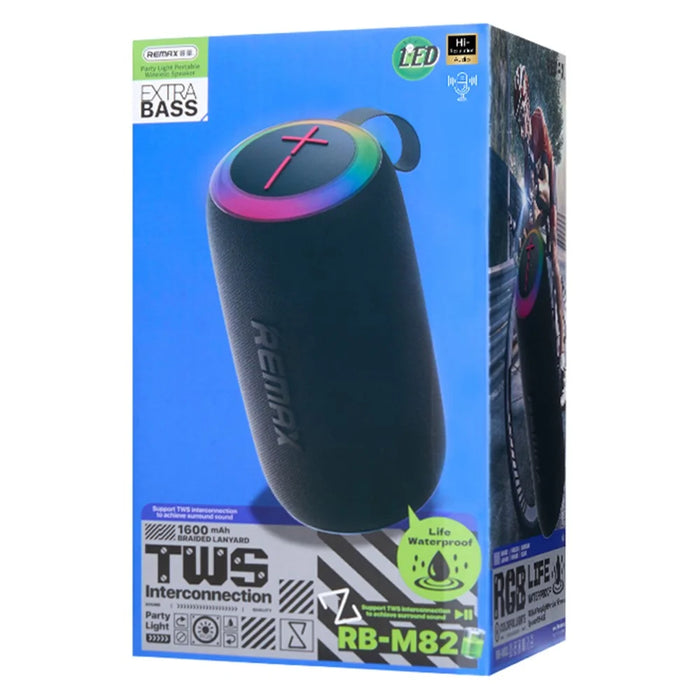 REMAX RB-M82 Wireless Portable Bluetooth-compatible Speaker TWS Pairing Music Player with Colorful Light - 4