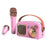 CYBORIS T4 Portable Retro Children Karaoke Speaker 15W Home Entertainment Bluetooth-compatible Speaker with 2 Microphones - Pink - 1