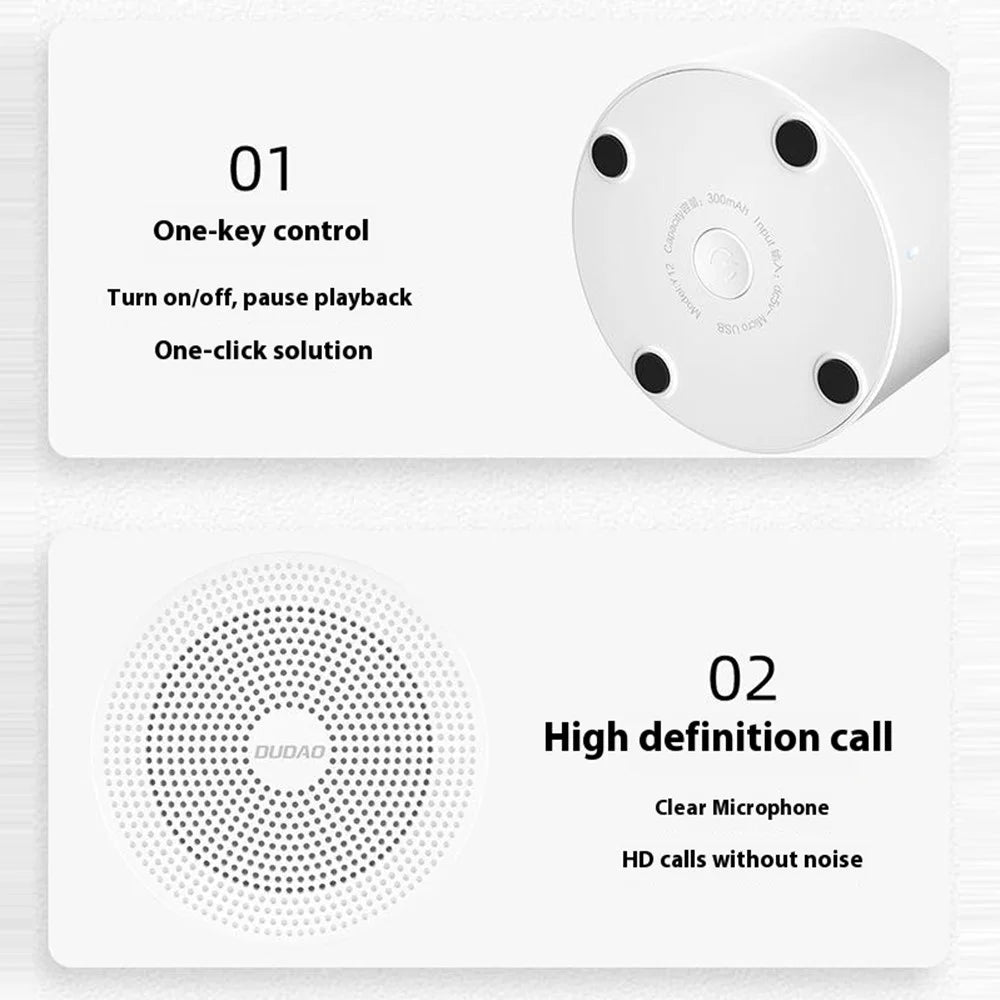 DUDAO Y12 Bluetooth-compatible 5.0 Portable Speaker Lightweight Outdoor Mini Wireless Subwoofer - 7