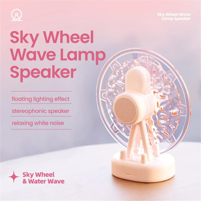 ZAY-L07 Ferris Wheel Water Ripple Bluetooth-compatible Speaker Atmosphere Colorful Light Creative Mini Speaker Home Decor - Pink - 2