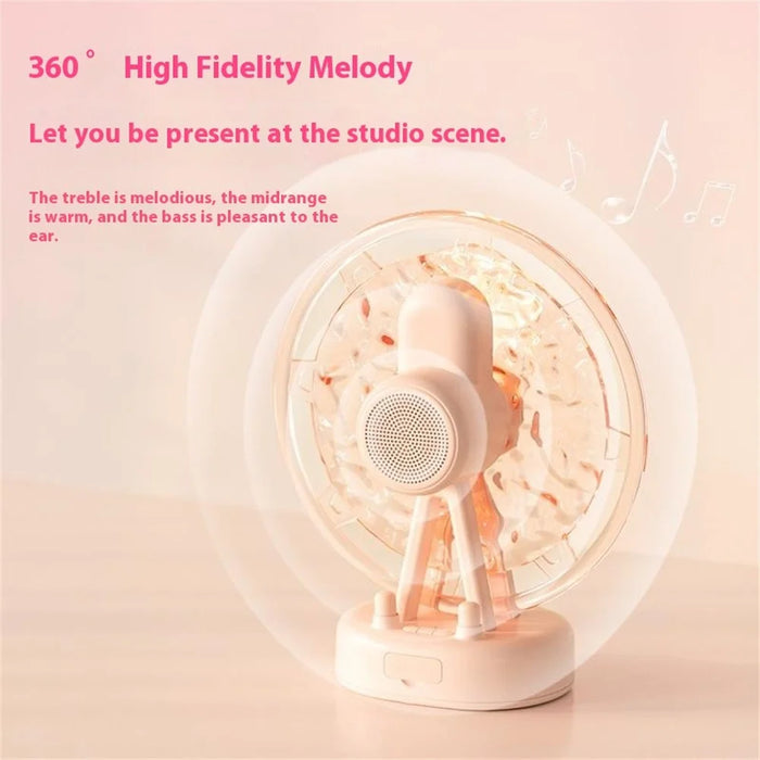 ZAY-L07 Ferris Wheel Water Ripple Bluetooth-compatible Speaker Atmosphere Colorful Light Creative Mini Speaker Home Decor - Pink - 5