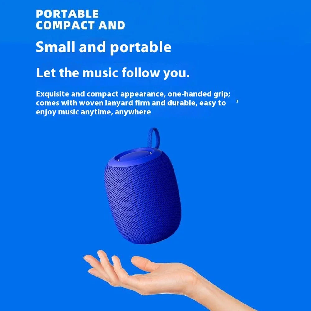 BT2931 Mini Outdoor Waterproof Bluetooth-compatible Speaker Heavy Bass Cloth Mesh Loudspeaker - Dark Blue - 5