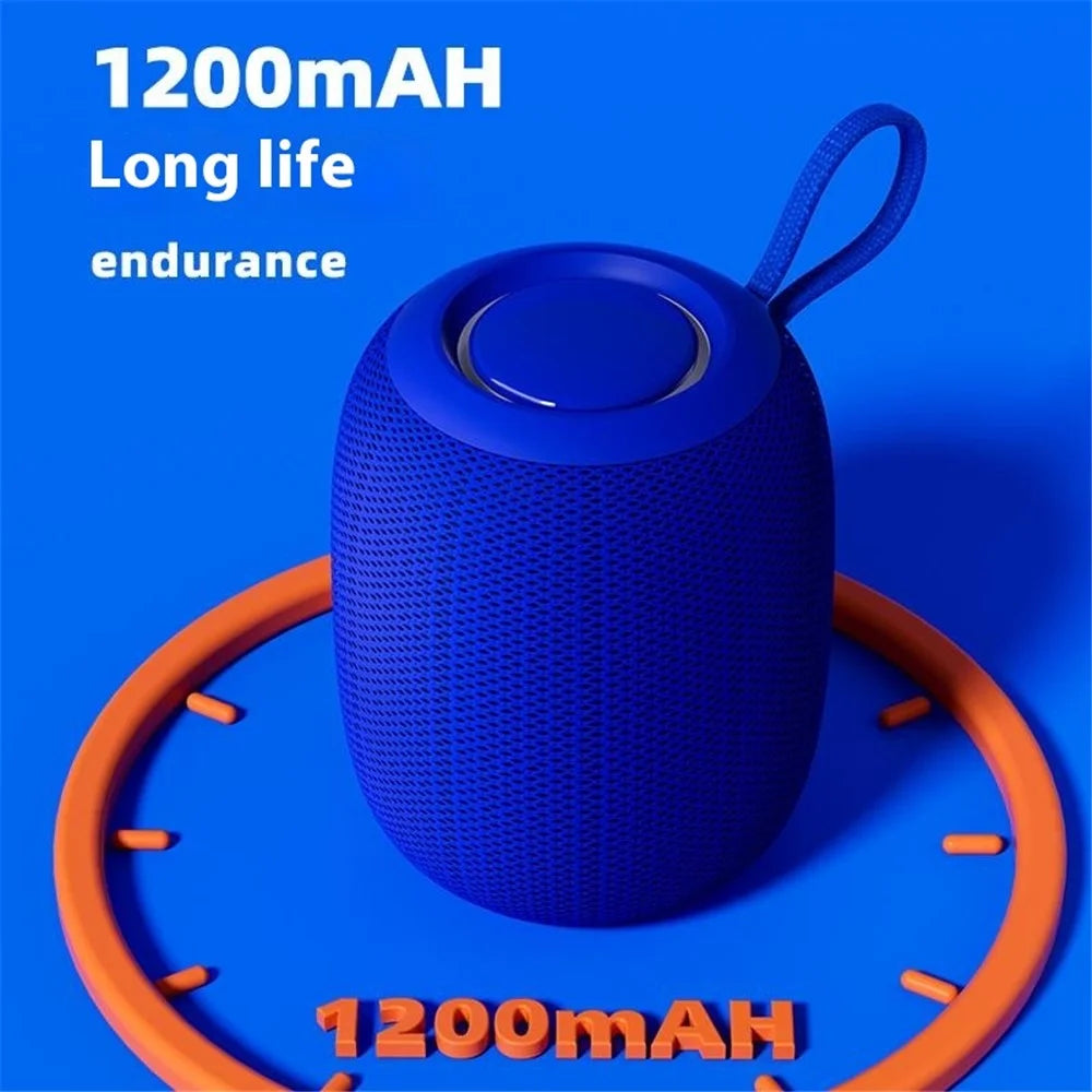 BT2931 Mini Outdoor Waterproof Bluetooth-compatible Speaker Heavy Bass Cloth Mesh Loudspeaker - Dark Blue - 7