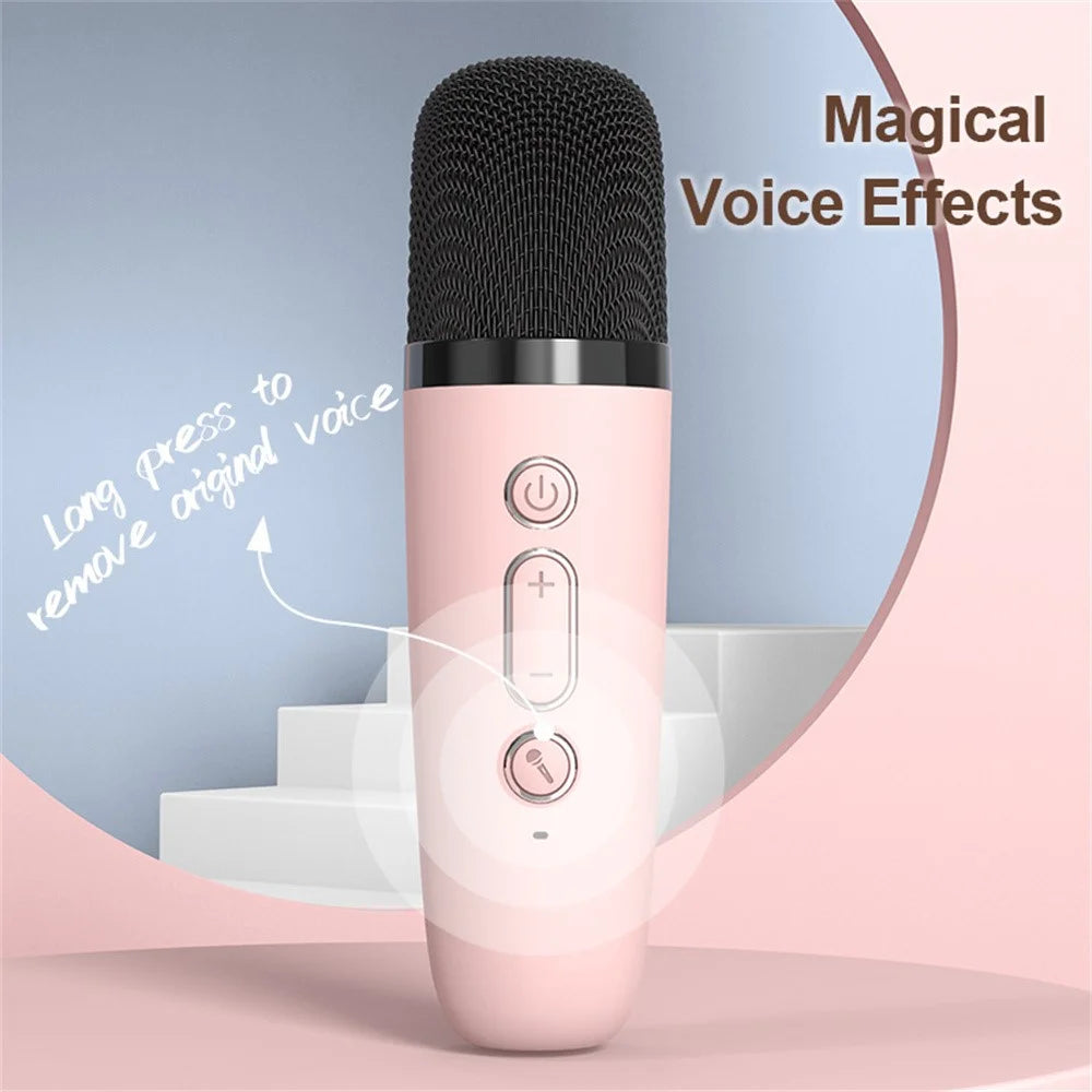 P2 Home Kids Karaoke Bluetooth-compatible Speaker Portable Loudspeaker with 1 Microphone - Pink - 6